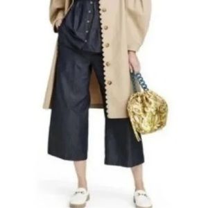 Wide legged summer sailor pants | NWOT | size 2  | longer than photo